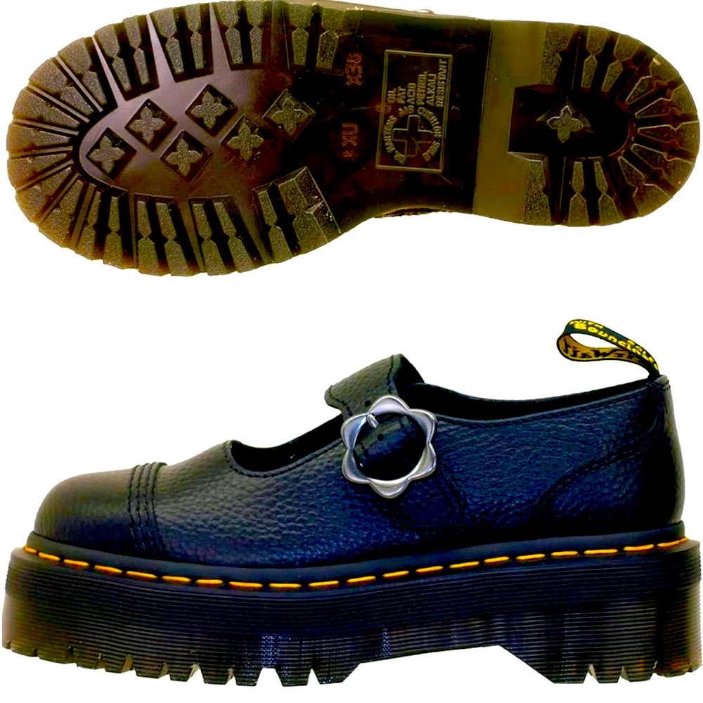 Dr. Martens Addina Black Platform Loafers